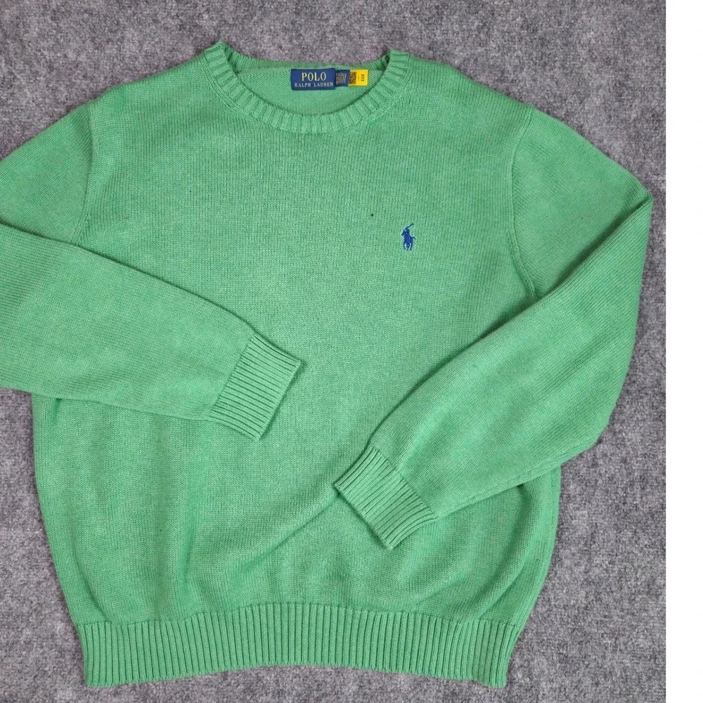 Polo Ralph Lauren Sweater Mens XXL Green Cotton Crewneck Pony Logo Long Sleeve